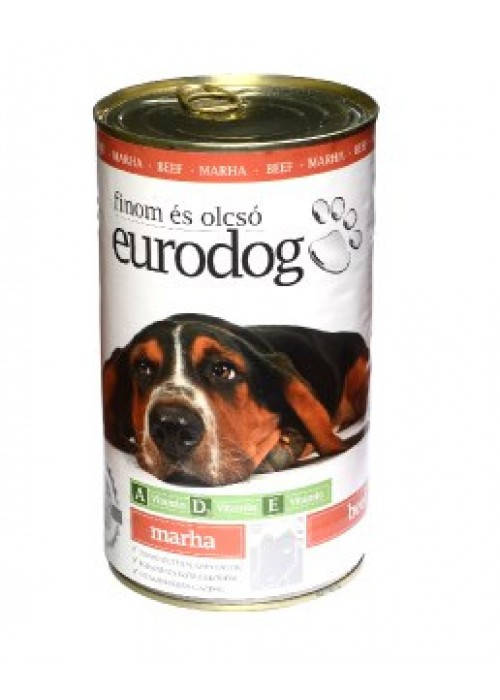 

Eurodog Beef Консервы для собак с говядиной, кусочки в подливе 1240 гр