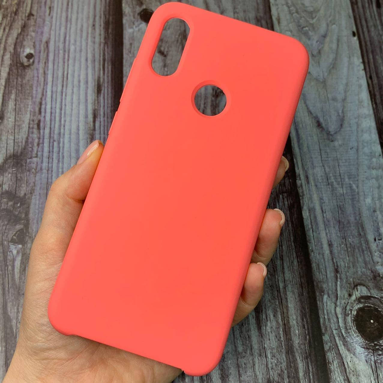 

Чехол для Xiaomi Redmi Note 7 Silicone Case с бархатом накладка плотный чехол на сяоми редми нот 7 розовый