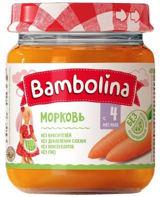 

Bambolina Пюре овощное Морковь 4м+ (100 г)