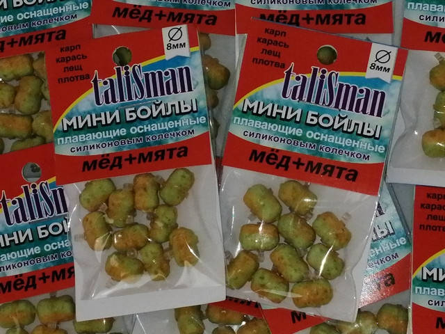 

Минибойлы плавающие оснащенные Talisman Мед + Мята с силиконовым кольцом 8 мм
