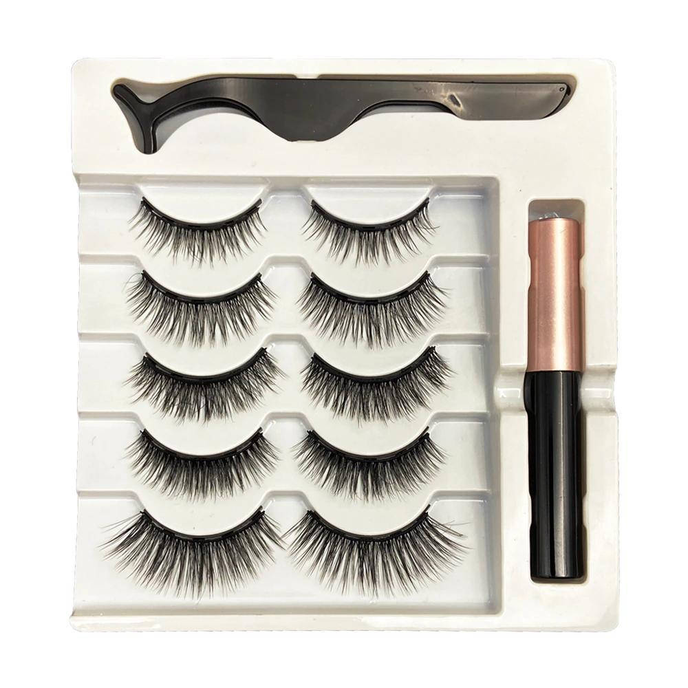 

Набор ресниц на магнитной подводке ( 5пар), Черный