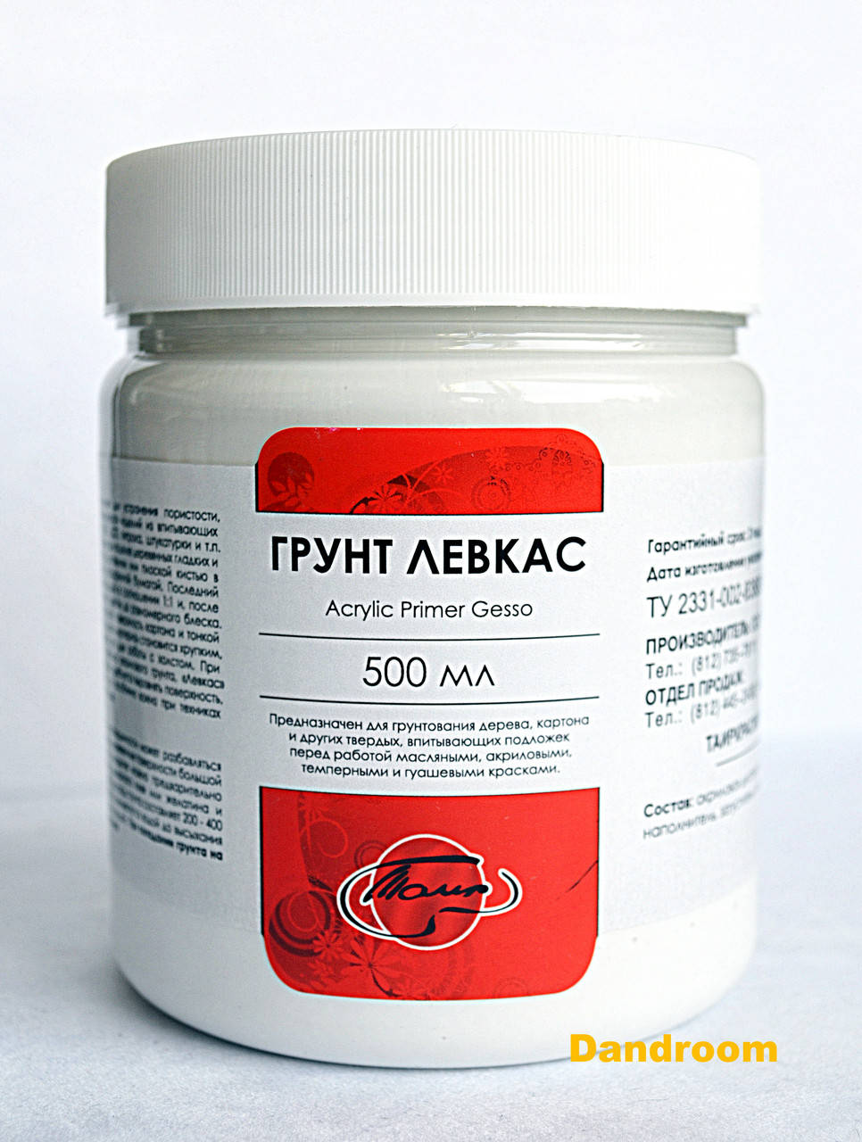 

Грунт "Левкас" для дерева и картона, 500 мл, ТАИР