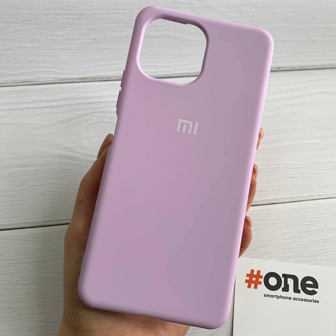 

Чехол для Xiaomi Mi 11 Lite с микрофиброй бархатный плотный чехол на телефон сяоми ми 11 лайт сиреневый Full