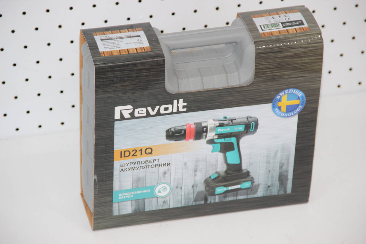 

Аккумуляторный шуруповерт Revolt ID 21 Q // 21 V Сьемный патрон