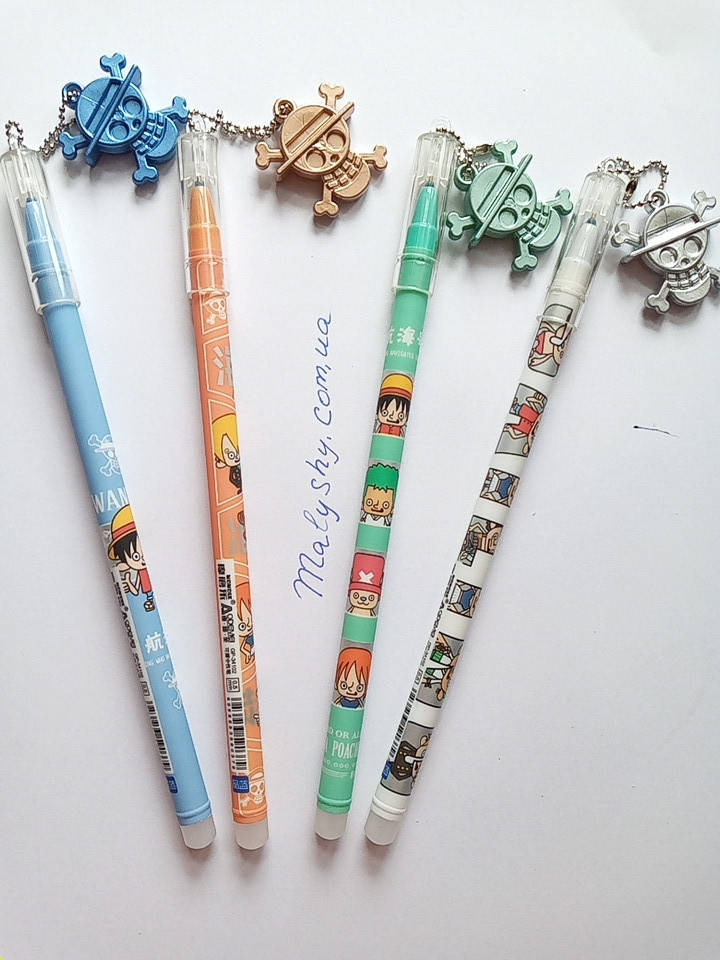 

Ручка с брелком пишет-стирает "ПИРАТЫ" СИНЯЯ 34102 /гелевая пише-стирає вытирает чернила пиши-стирай