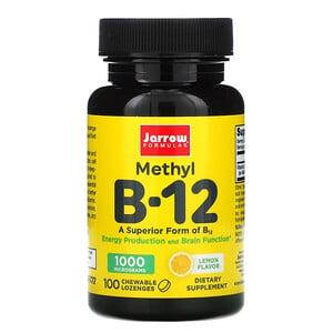 

Jarrow Formulas Метил B-12 со вкусом лимона, 1000 мкг, 100 пастилок