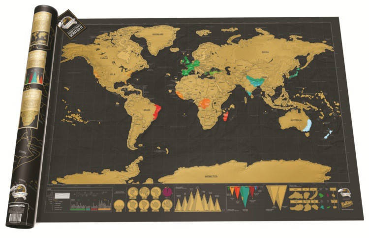 

Скретч карта мира Scratch Map Deluxe Edition black