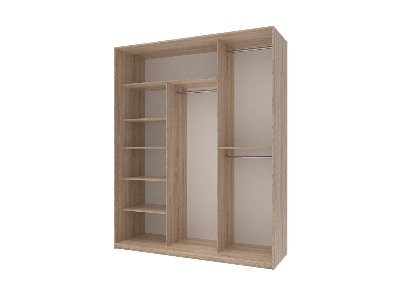 Шафа купе Doros Сіті Лайт Дуб Cонома 3 ДСП 180х60х225 (42002003) 2