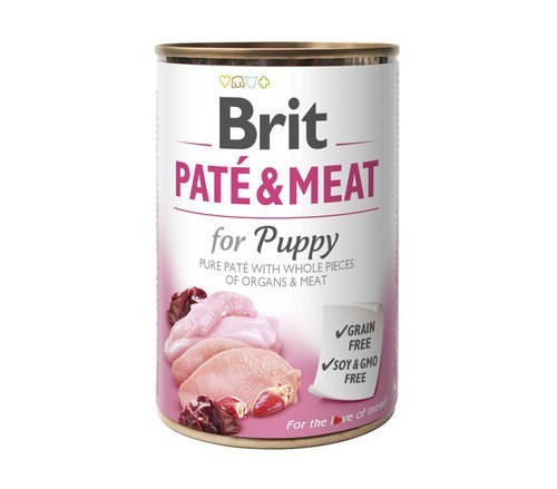

Консервы для щенков Brit Paté & Meat Puppy Chicken/Turkey (курица/индейка) 400 г