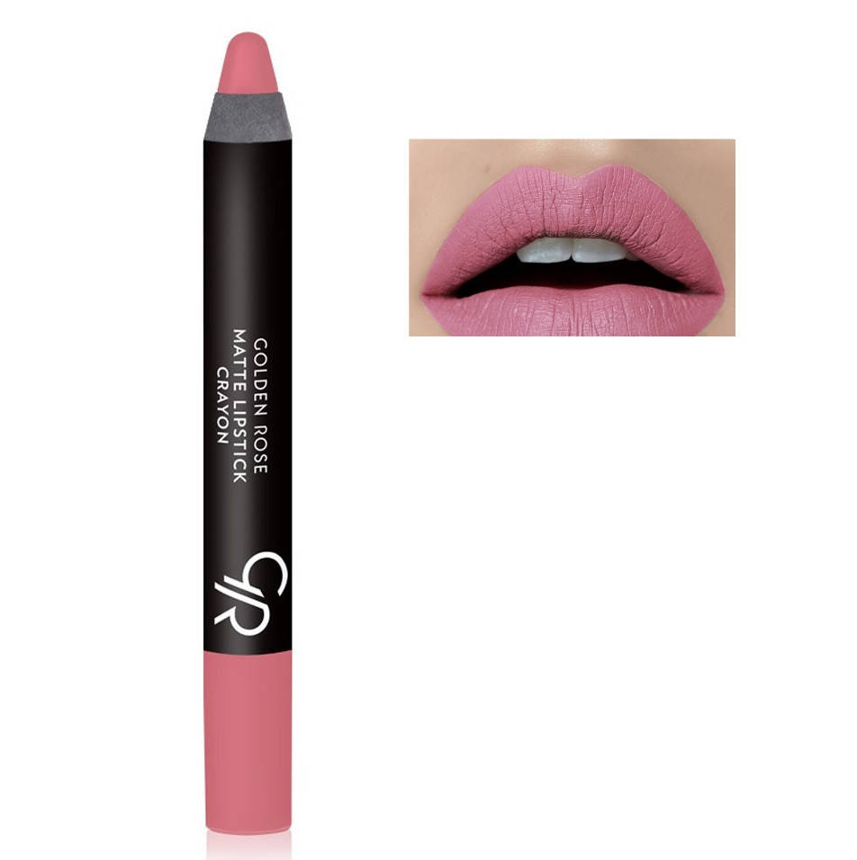 

Матовая помада-карандаш Matte Lipstick Crayon Golden Rose №12