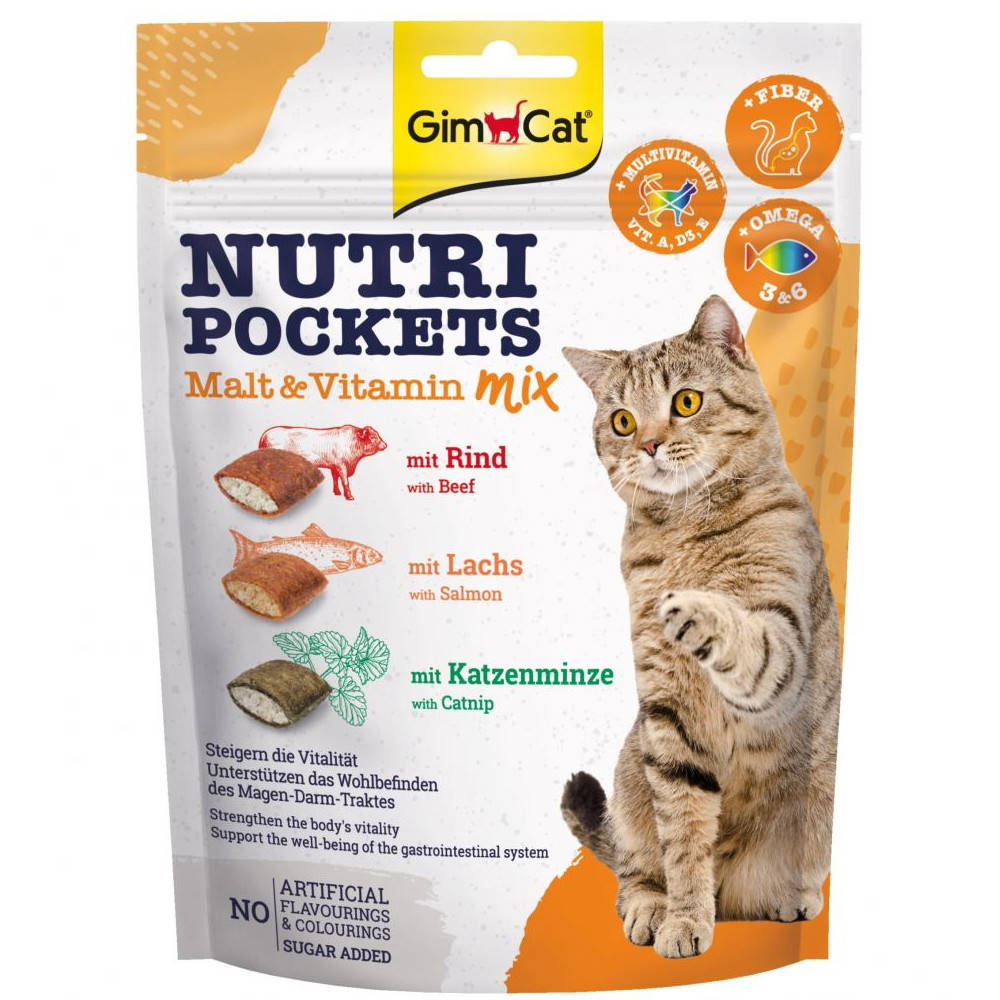 

Витаминное лакомство для кошек GimCat Nutri Pockets Мультивитамин микс 150г