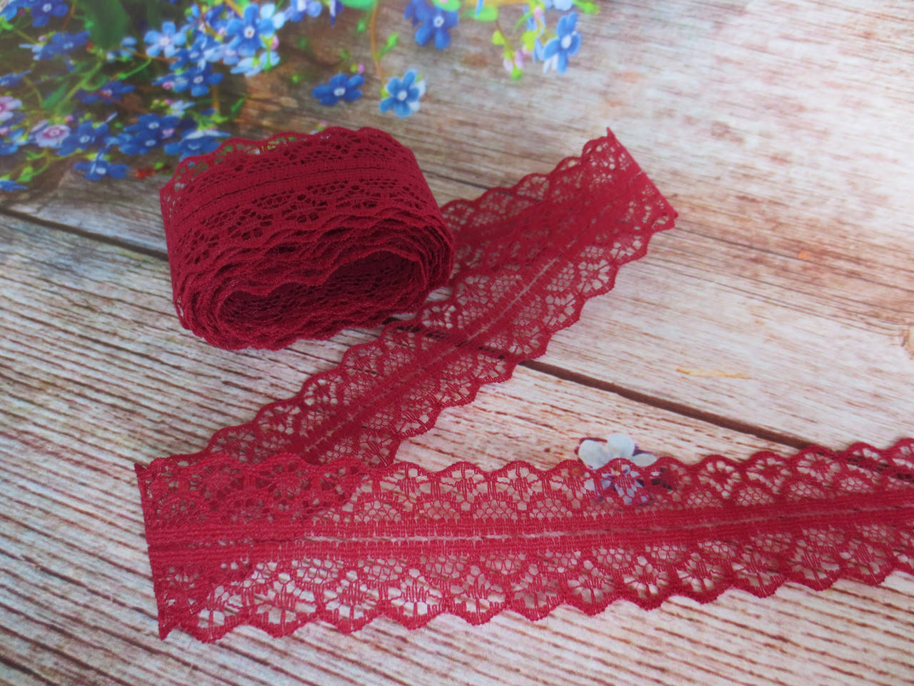 

Кружево "Орнамент", 2,8 см, цвет бордовый