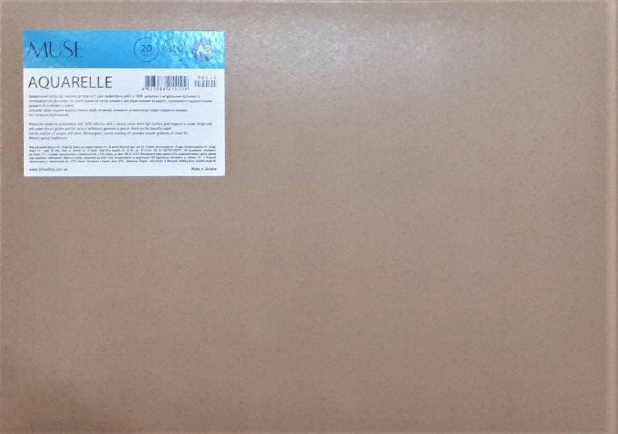 

' Папка для АКВАРЕЛИ "MUSE" А3, 20 лист, 300 г/м2, Целлюлоза, Школярик /PD-A3-044/