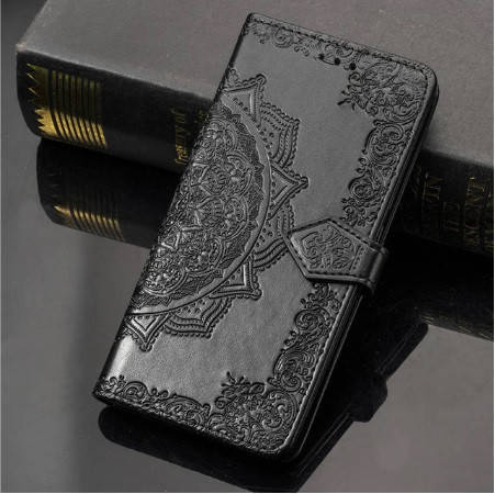 

Чехол Vintage для Samsung Galaxy A31 2020 / A315F книжка c цветком (6 цветов) черный