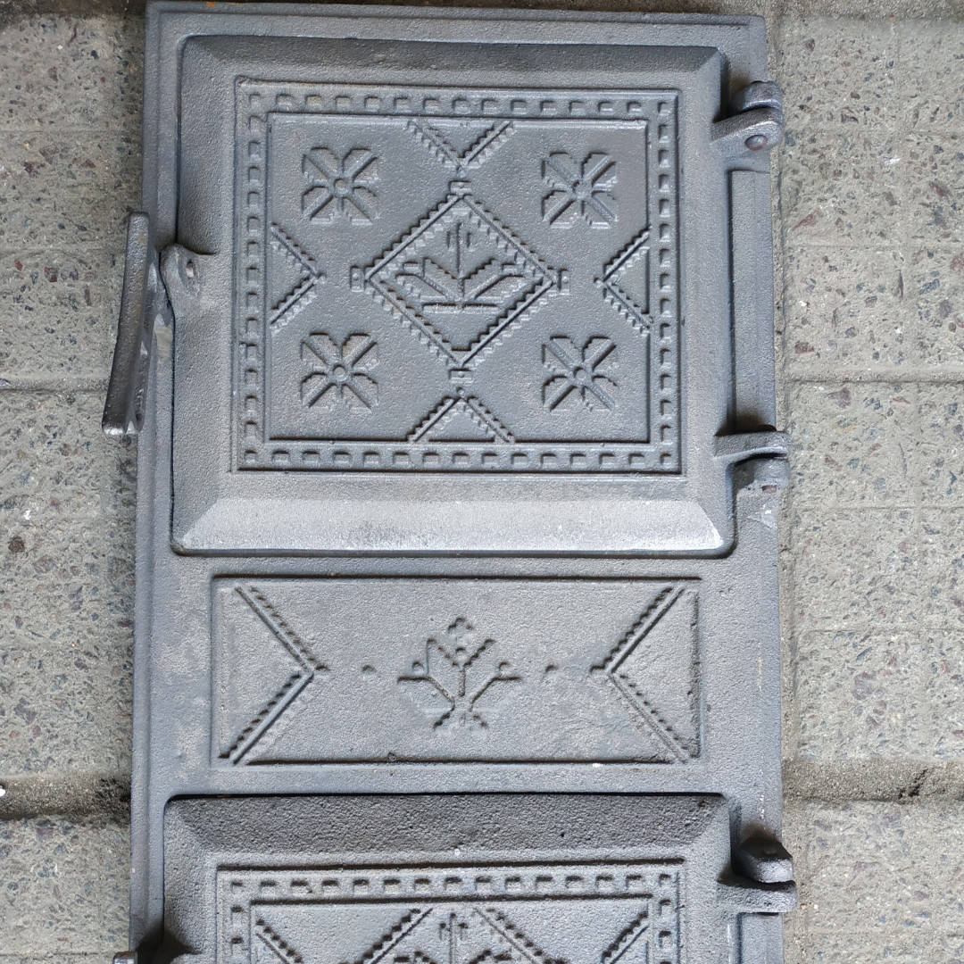 

Печная дверца спаренная Вишиванка 2