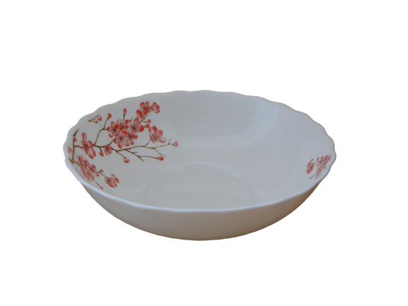 

Тарелка стеклокерамика глубокая 18см. Сакура, Белый