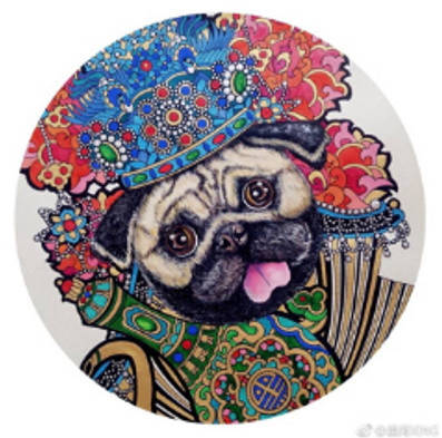 

Алмазная мозаика Королевский мопс 30*40см с рамкой 41*31*25 см (H8776)