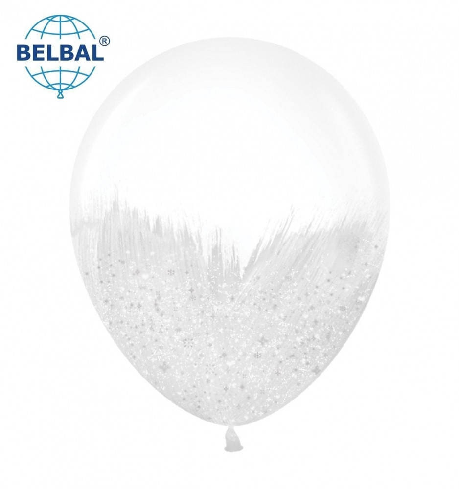 

Латексный шарик BELBAL 12" (30 см) BRUSH SHINE/ Браш с глиттером белый