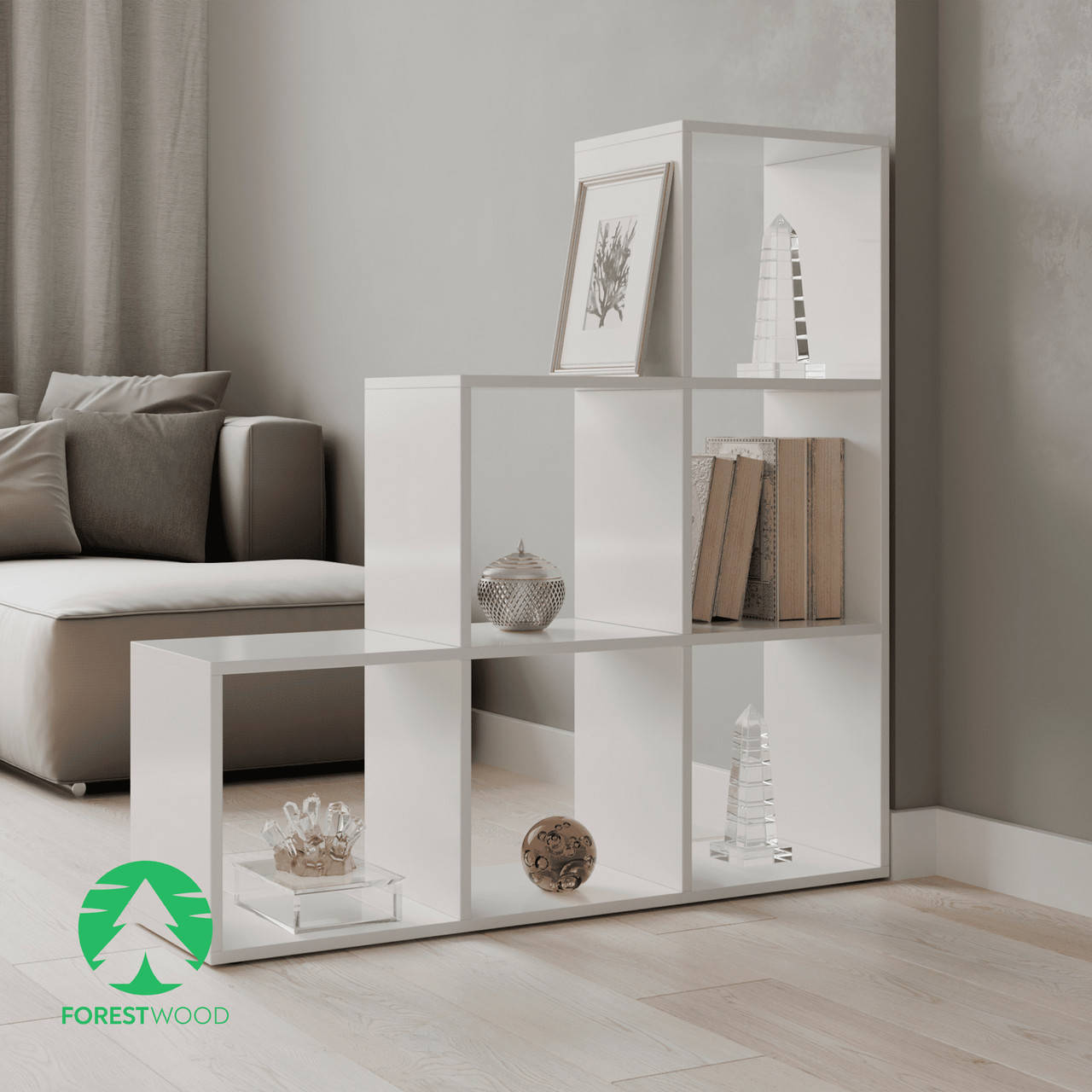 

Стеллаж для дома, полка для книг на 6 ячеек Стеллаж для игрушек ДСП