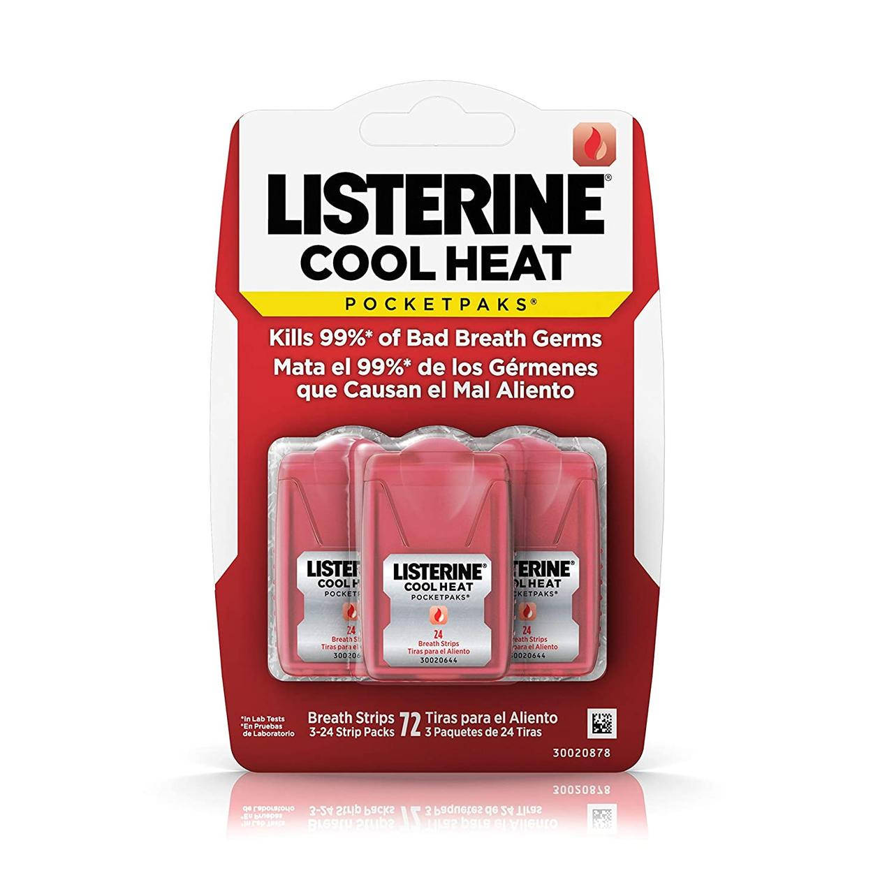 

Полоски с корицей Listerine Cool Heat Pocketpaks 72 st