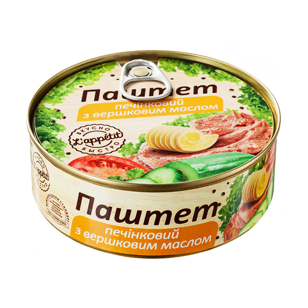 

Паштет L'appetit печеночный со сливочным маслом 240 г