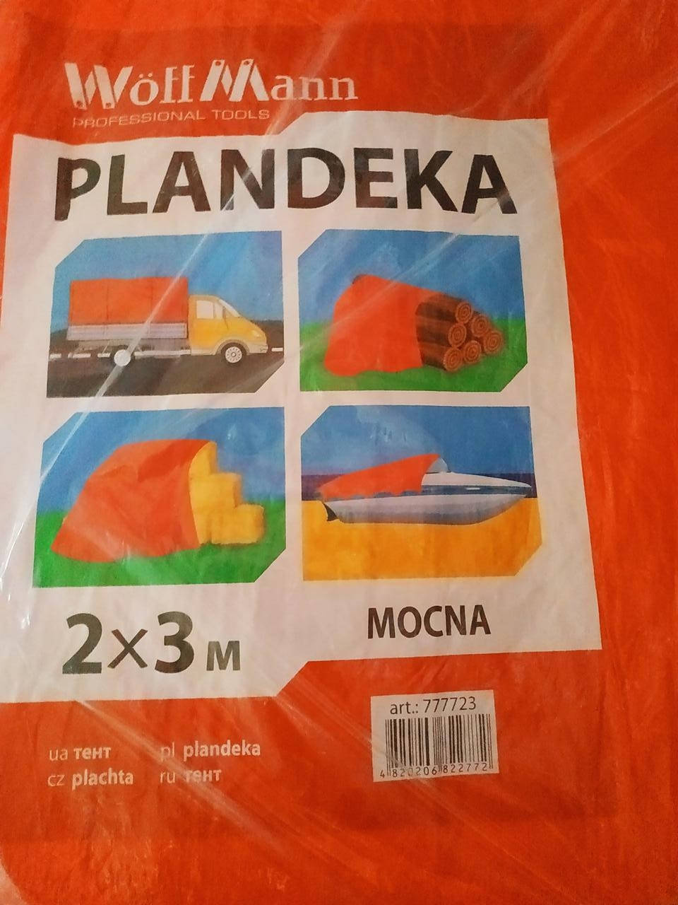 

Тент "Оранжевий 2×3 м 80 г/м2 оранжевий WoffMann PLANDEKA MOCNA