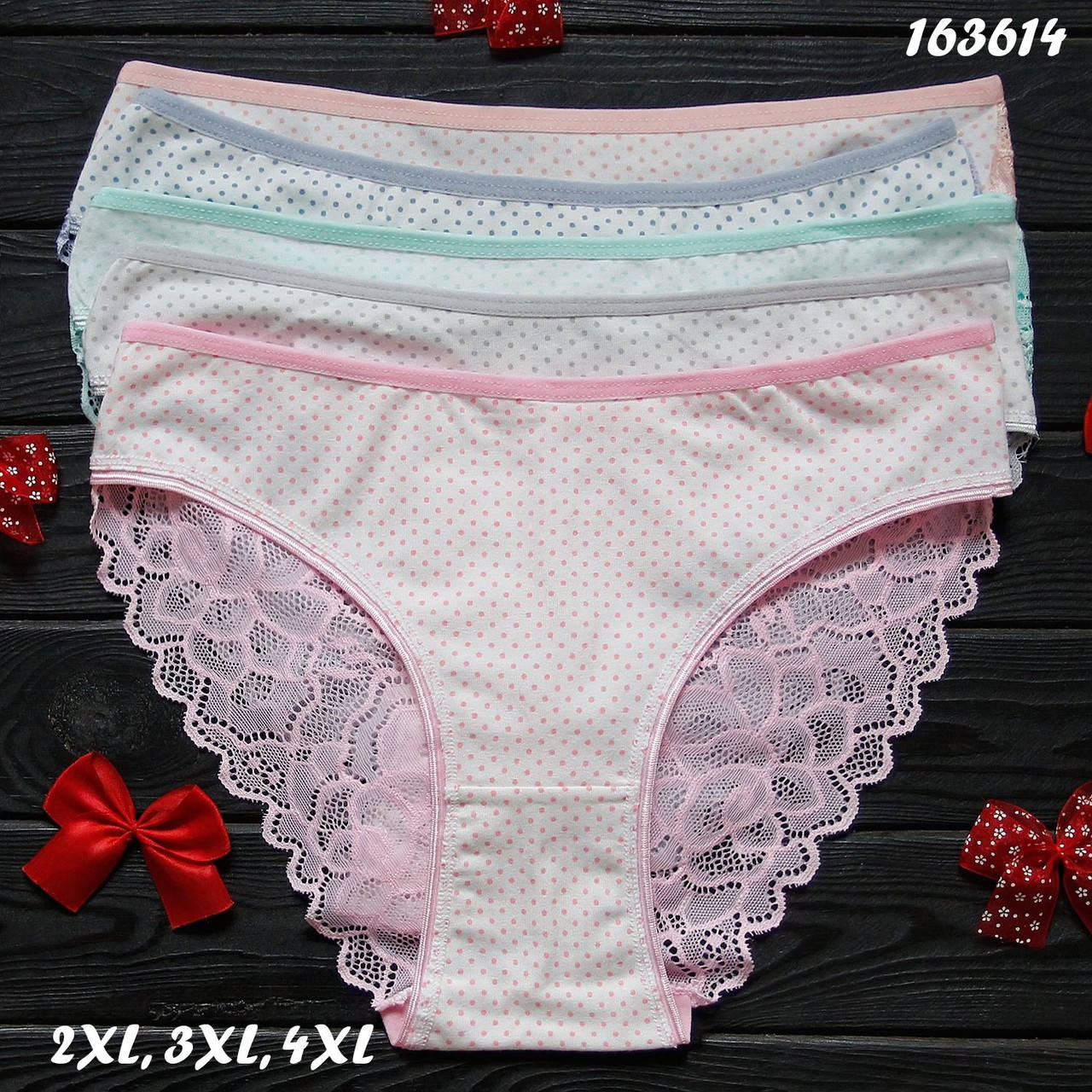 

Трусы слипы женские Nicoletta Турция батал 3XL, 4XL 5 шт., Разные цвета