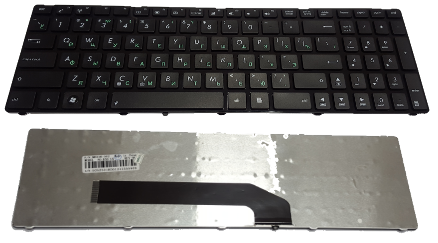 

Клавиатура для ноутбука Asus K50, K51, K60, K61, K70, F52, P50, X5, черная, Черный