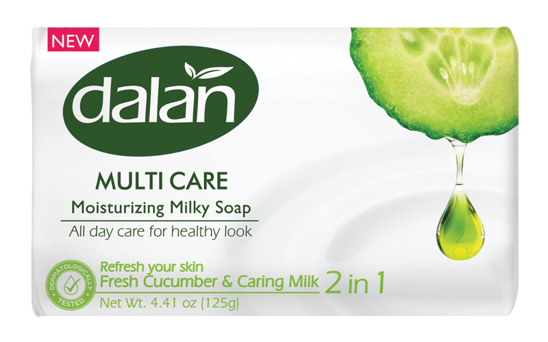 

Туалетное мыло DALAN Multi Care, 150 гр Огурец / Молоко