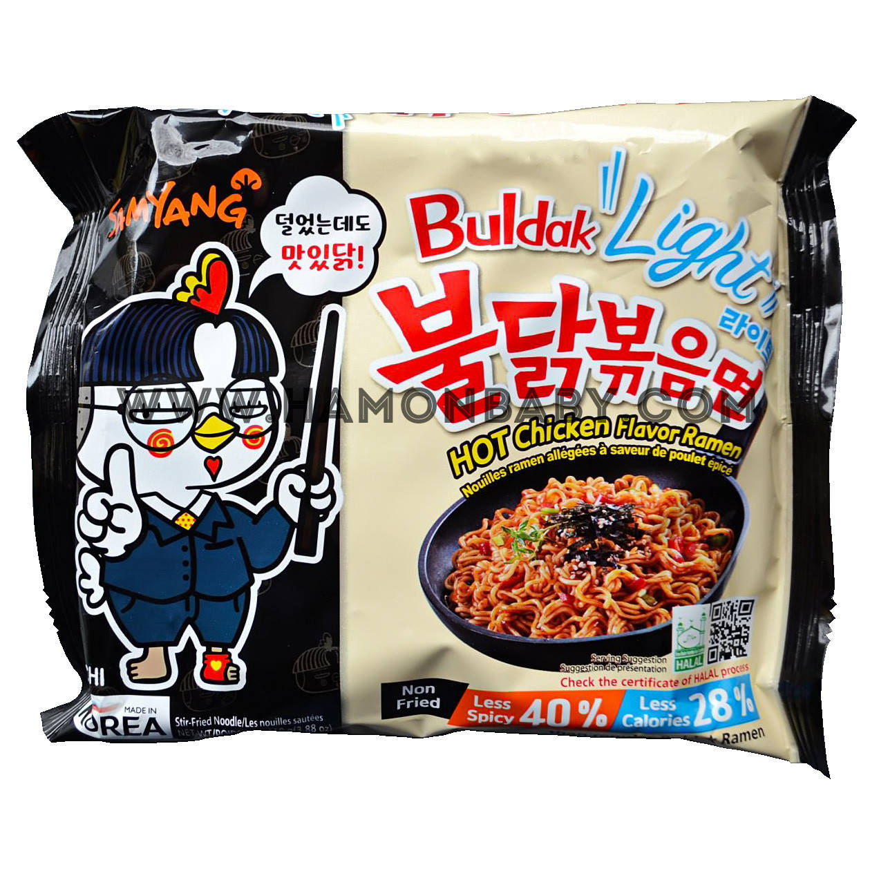 

Лапша рамен со вкусом курицы Buldak Light, 110 г, ТМ Samyang, Южная Корея