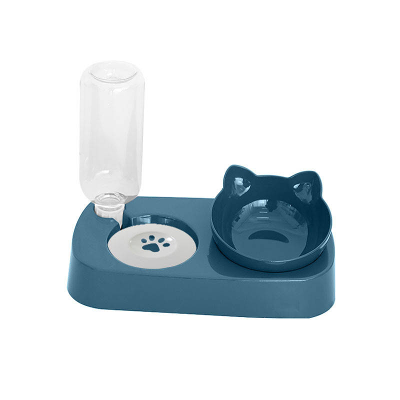 

Миска для котов Taotaopets 119906 Indigo кормушка с поилкой 22*28,2*14,5 см, Индиго