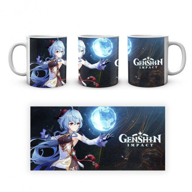 

Чашка Genshin Impact. Геншин Импакт Гань Юй с небесным дождём., Белый