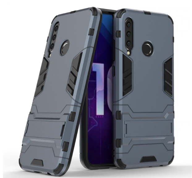 

PC + TPU чехол Metal armor для Huawei Honor 10i (6 цветов) темно-серый