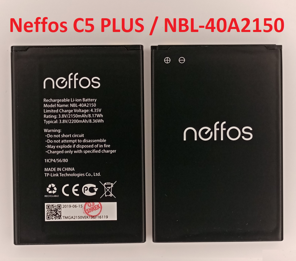 

Акумулятор NBL-40A2150 для TP-Link Neffos C5 Plus P7031A