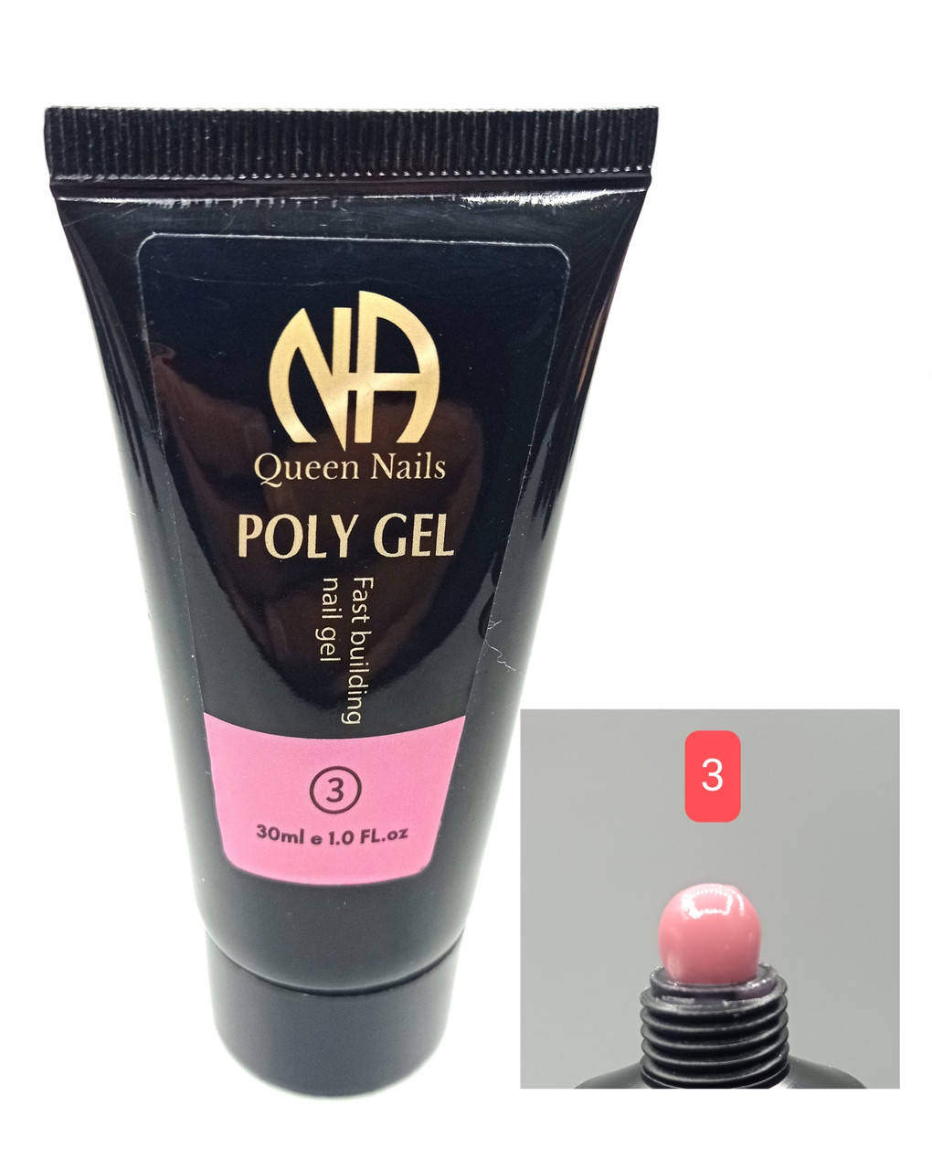 

Acrylic Gel ( рoly gel ) Поли гель NA Queen Nails, 30 мл,NO 3
