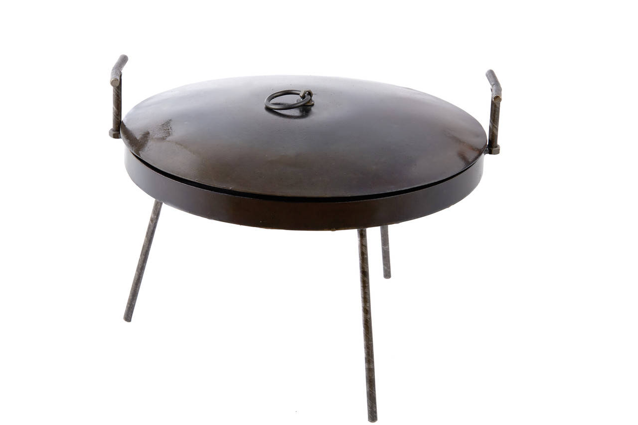 

Сковородка из диска бороны 30 см с крышкой, Черный