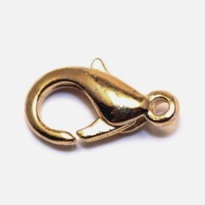 

Застежка карабин - лобстер золото античное 12х6 мм