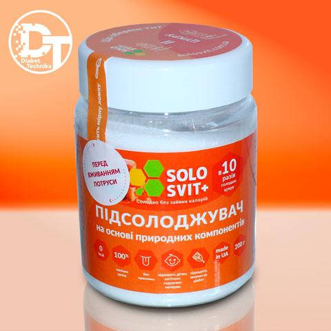 

Подсластитель "SoloSvit+" банка 200 г. в 10 раз слаще сахара