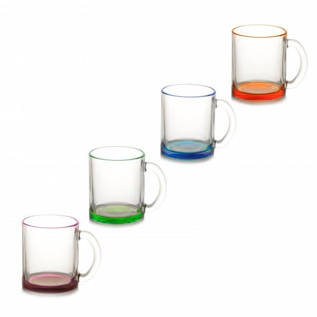 

Кружка чайная с цветным дном лак микс 320мл ОСЗ (8377/1208), Прозрачный