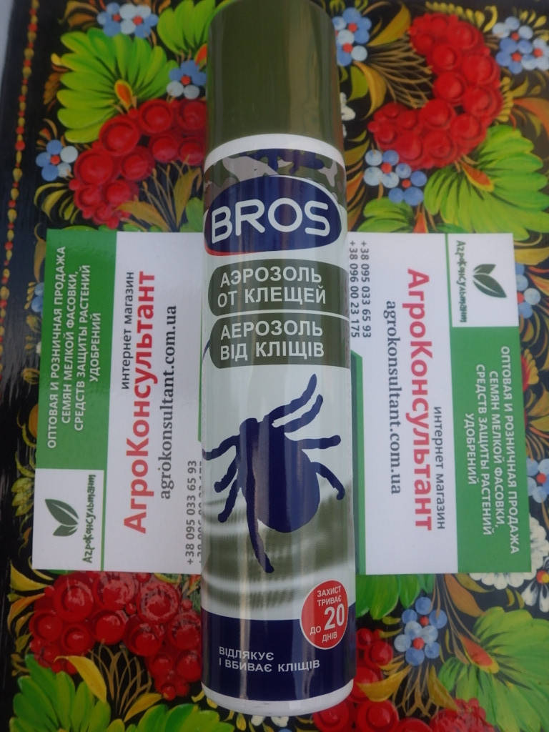 

Брос Bros аэрозоль от клещей, 90 мл - защита от клещей на 20 дней