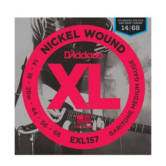 

Струны для электрогитар D`ADDARIO EXL157 XL BARITONE MEDIUM (14-68)