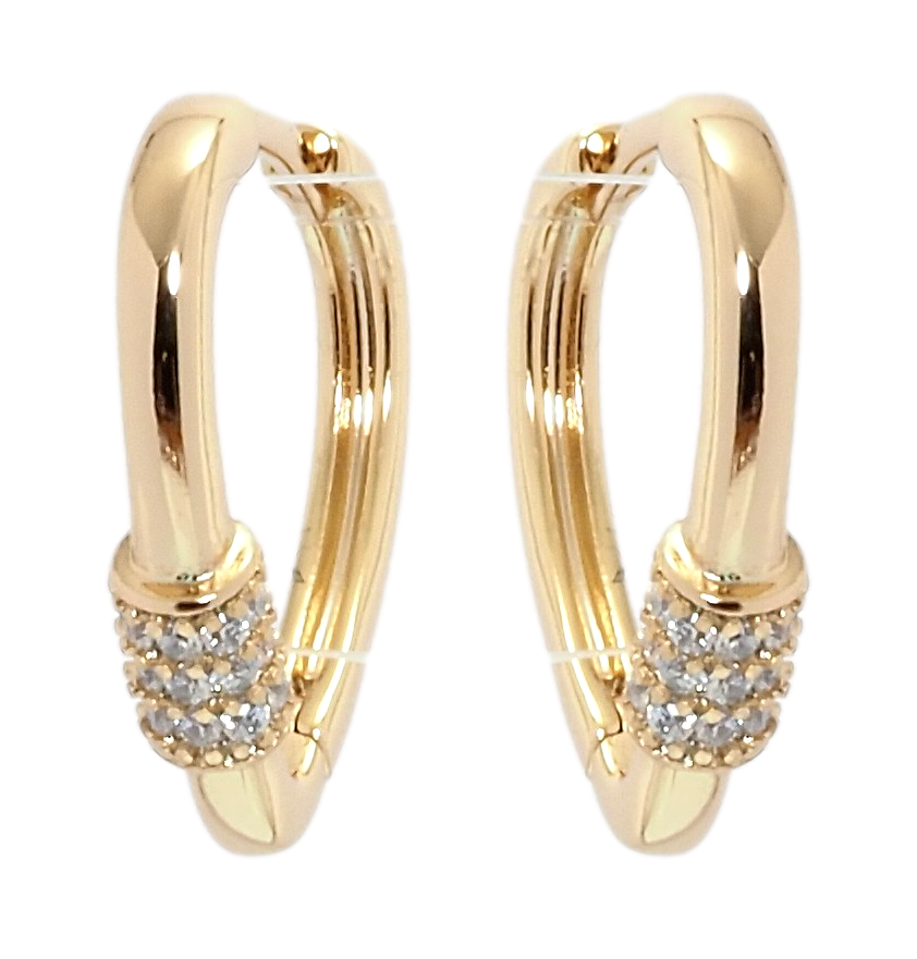 

Серьги Xuping Позолота 18K колечки "Треугольные с цирконием"