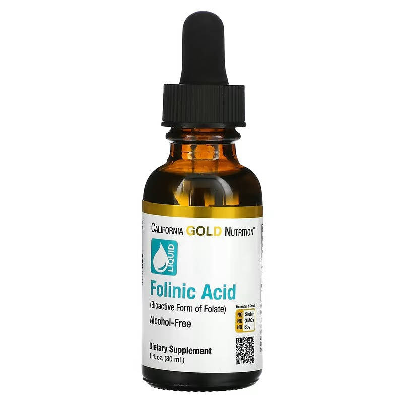 

Фолиновая кислота California GOLD Nutrition "Folinic Acid" без спирта (30 мл)
