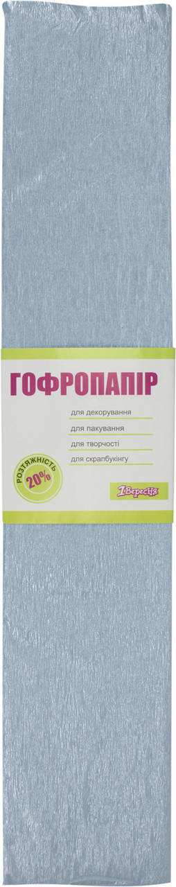 

Папір гофра 2м х50см 20% "1В" №705423 (перлам. блакитний)(10)