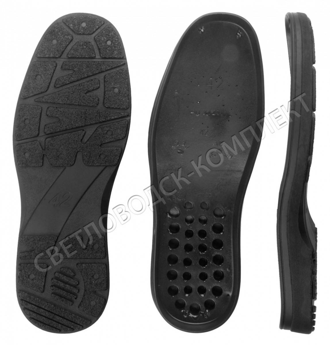 

Подошва для обуви PU-7141, цв. чёрный 41, Черный