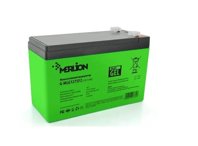

Мультигелевый аккумулятор MERLION G-MLG1275F2 12 V 7,5 Ah