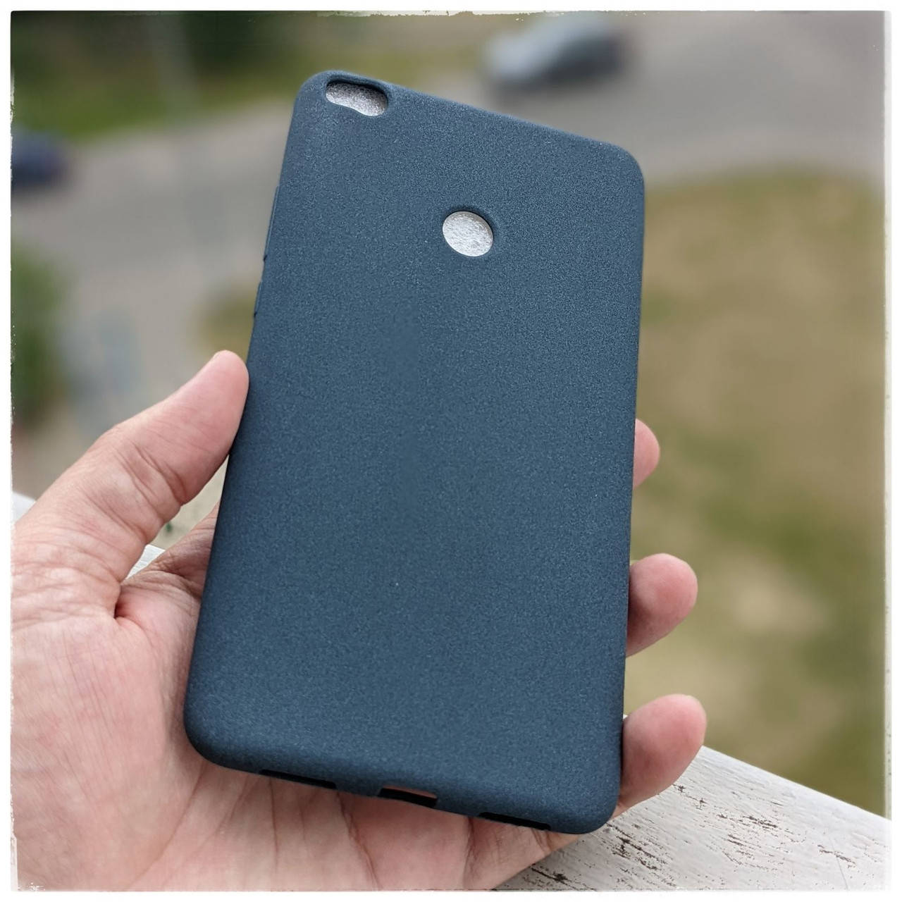 

Шершавый чехол бампер для Xiaomi Mi MAX 2 sand case, Черный