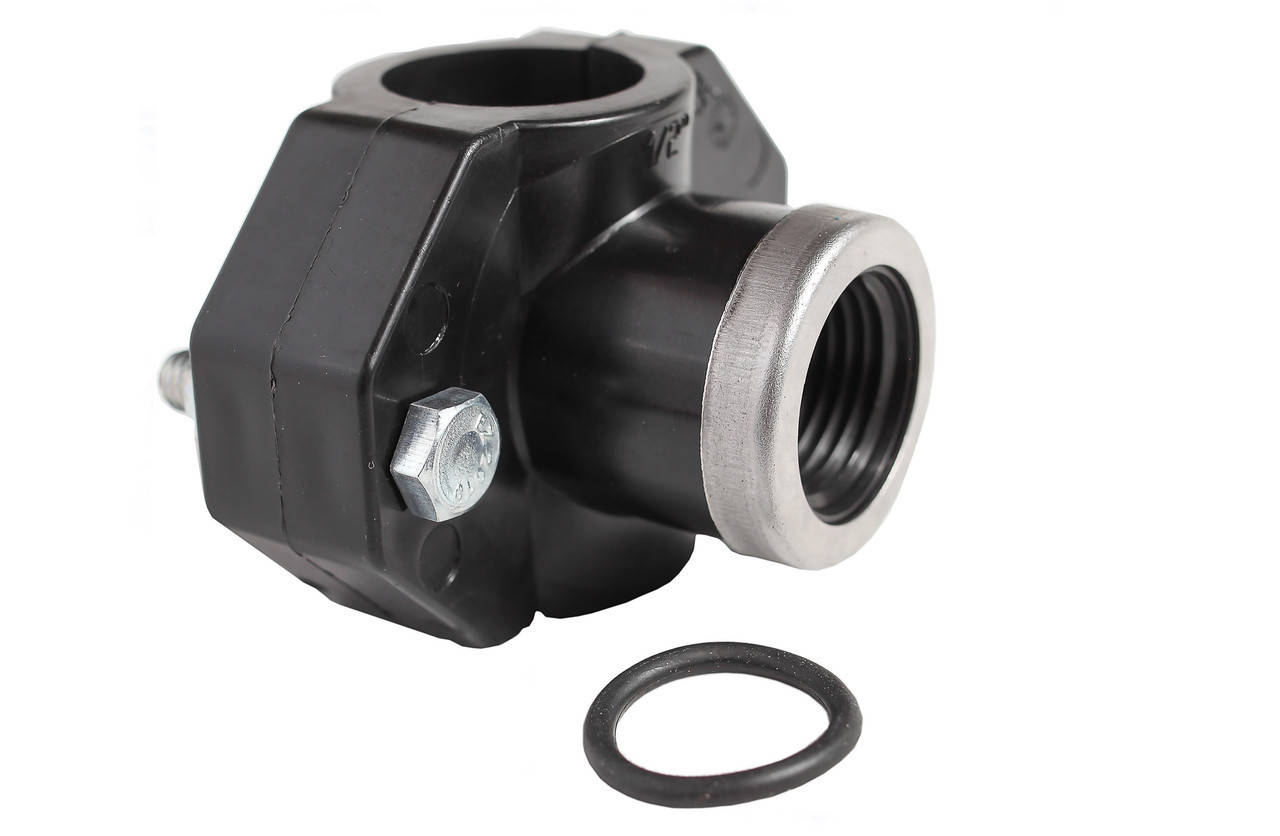 

Хомут зажимной компрессионный(ПНД) для врезки 50x1/2"