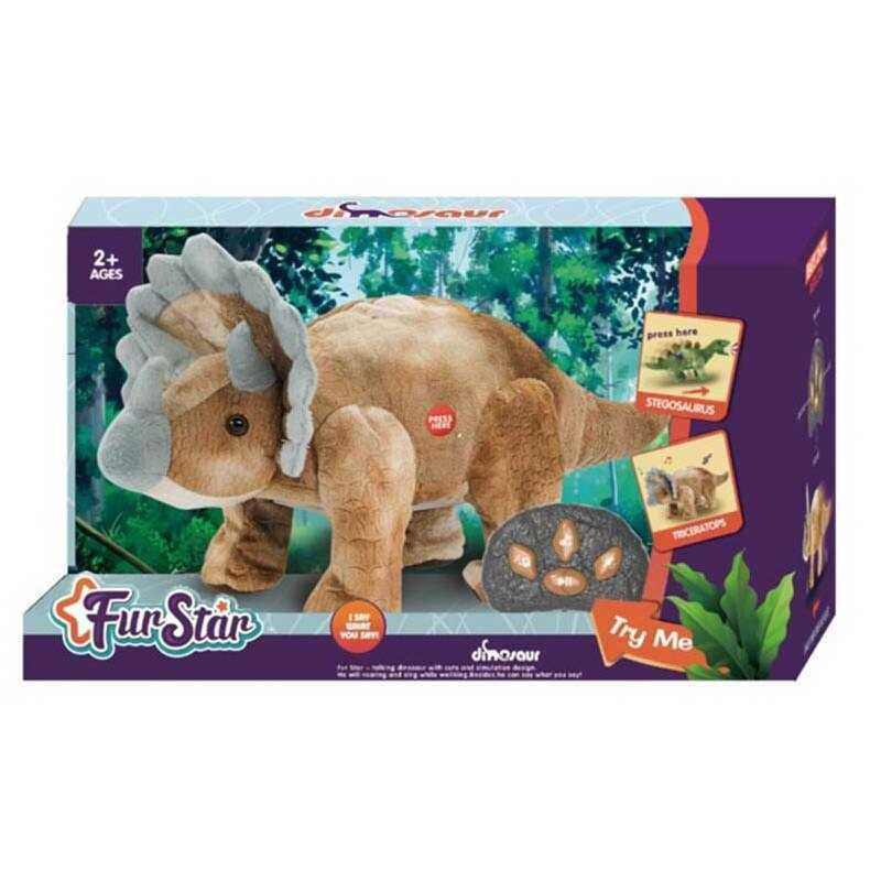 

Игрушечный Динозавр на радиоуправлении Т 868 "Трицераптор", на батарейках, ходит, рычит, звук, разговаривает,