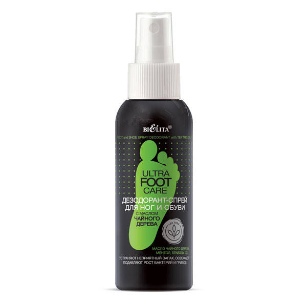 

Дезодорант-спрей для ног и обуви с маслом чайного дерева Ultra Foot Care Белита